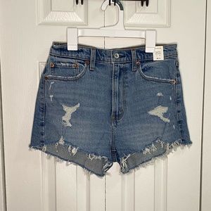 Abercrombie high rise mom shorts